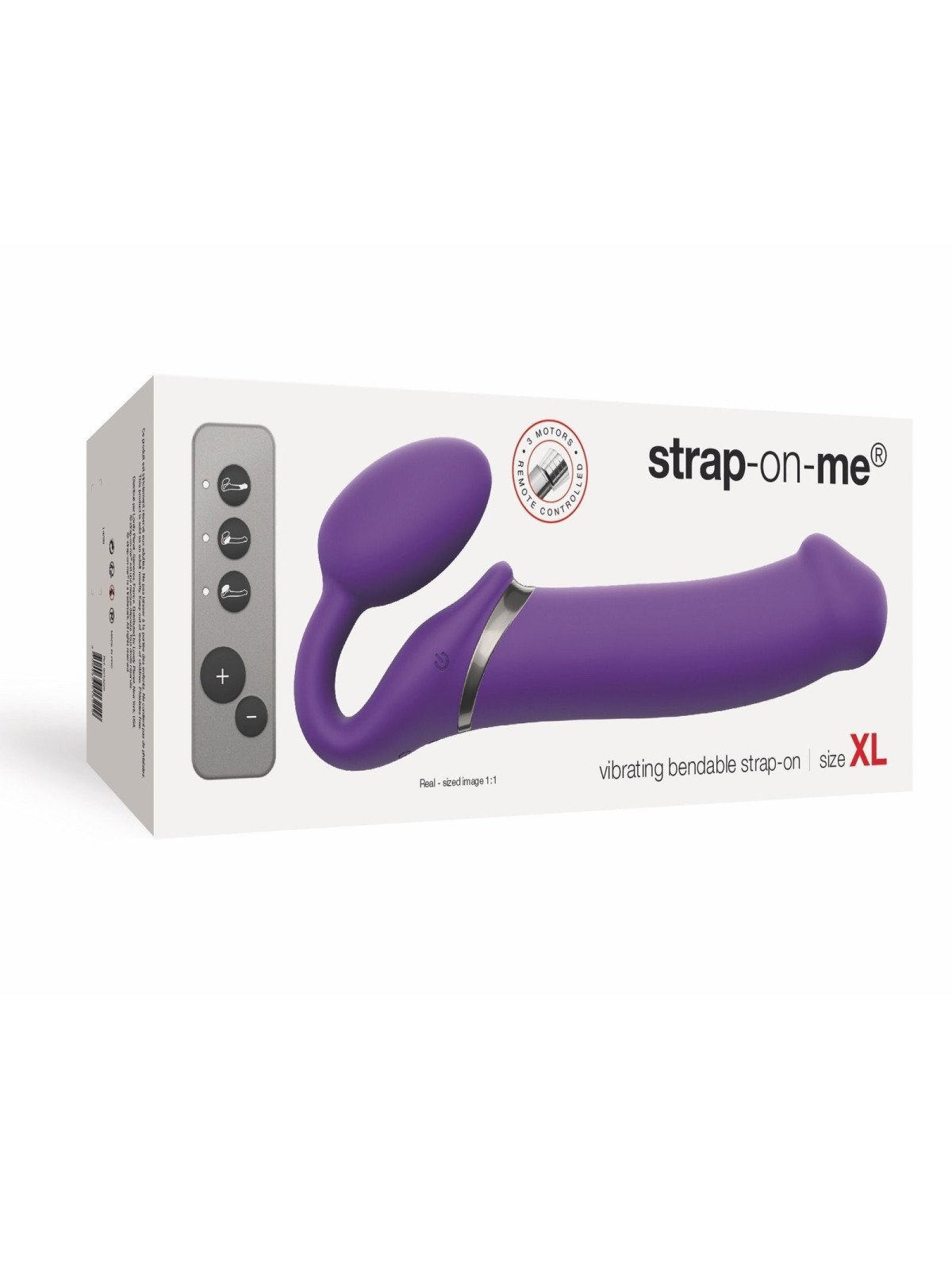 Strap-on-Me Gode Ceinture Vibrant 3 Moteurs Violet XL