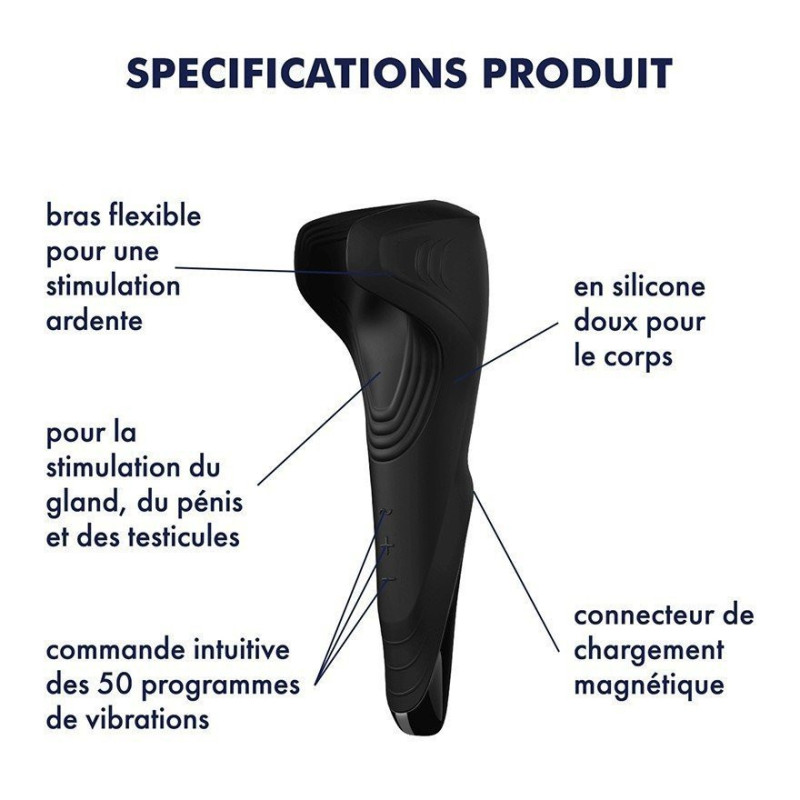 Satisfyer MEN WAND VIBRATOR Masturbateur Vibrant La Clef des Charmes
