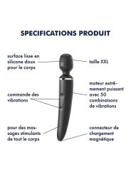 Satisfyer WAND-ER WOMAN Noir Stimulateur XXL La Clef des Charmes