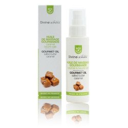 Divinextase Huile de Massage Bio Gourmande Caramel Beurre Salé La Clef des Charmes