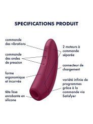 Stimulateur Connecté Satisfyer Curvy 1+ Bordeaux