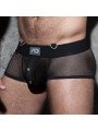 ADDICTED Boxer Bottomless Mesh Mixed Noir La Clef des Charmes