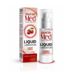 Amoreane Lubrifiant Vibrant Liquid Vibrator Cerise 30 ml La Clef des Charmes