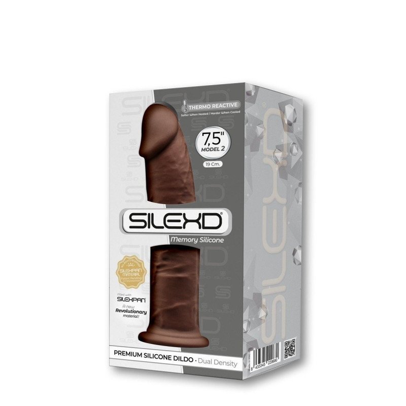 SILEXD Gode Ventouse Réaliste Chocolat Modèle 2 19 cm La Clef des Charmes
