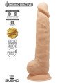 SilexD Gode Ventouse Beige avec Testicules Modèle 5 26.3 cm - La Clef des Charmes