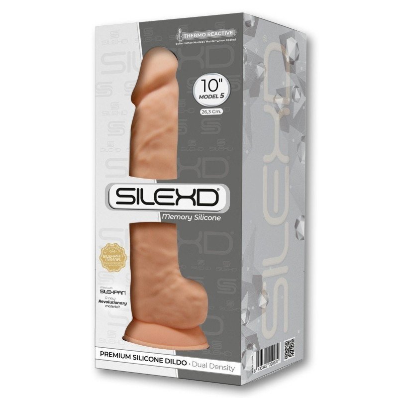 SilexD Gode Ventouse Beige avec Testicules Modèle 5 26.3 cm - La Clef des Charmes