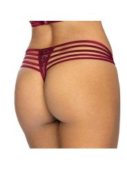 Axami String en Dentelle Bordeaux V-9438 Malaga Loca La Clef des Charmes