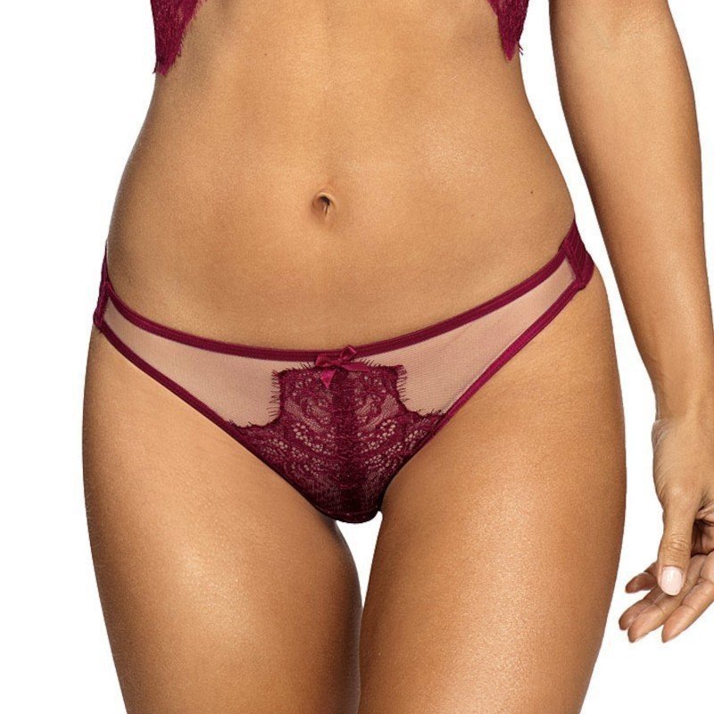 Axami String en Dentelle Bordeaux V-9438 Malaga Loca La Clef des Charmes