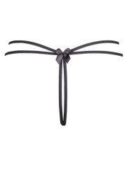 String Ouvert Noir Grande Taille V-8698 Queen Size La Clef des Charmes