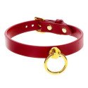 Taboom Collier BDSM O-Ring Rouge et Or La Clef des Charmes