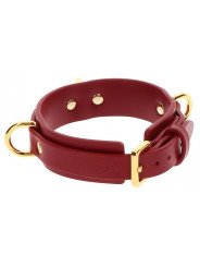 Taboom Collier BDSM D Ring Rouge et Or La Clef des Charmes