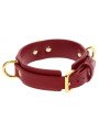 Taboom Collier BDSM D Ring Rouge et Or La Clef des Charmes