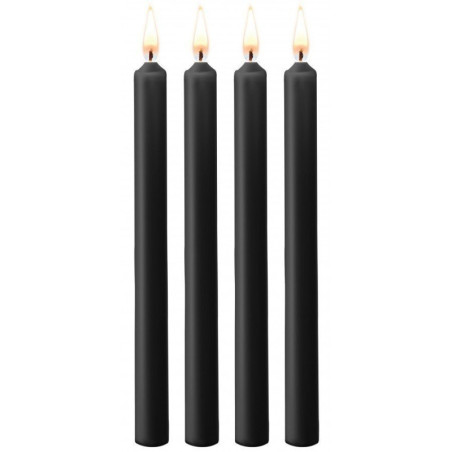 Lot de 4 Bougies Basse Température Teasing Wax Noire