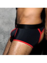 AD FETISH Jock Boxer Stripe Fetish Rouge La Clef des Charmes