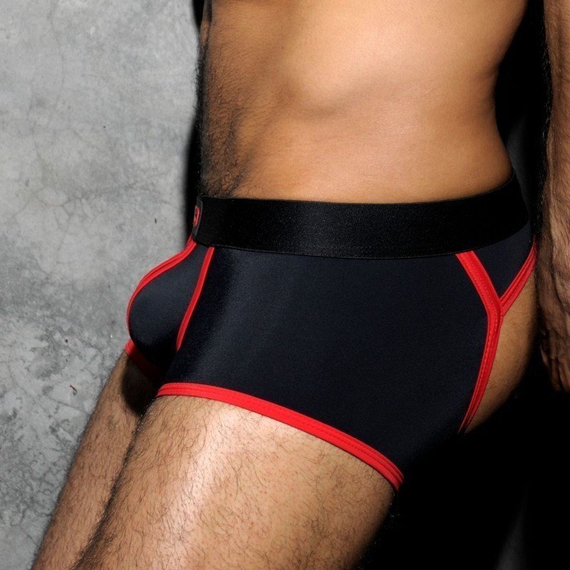 AD FETISH Jock Boxer Stripe Fetish Rouge La Clef des Charmes