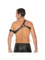 OUCH! Harnais Gladiator et Brassard en Cuir Noir Fetish BDSM