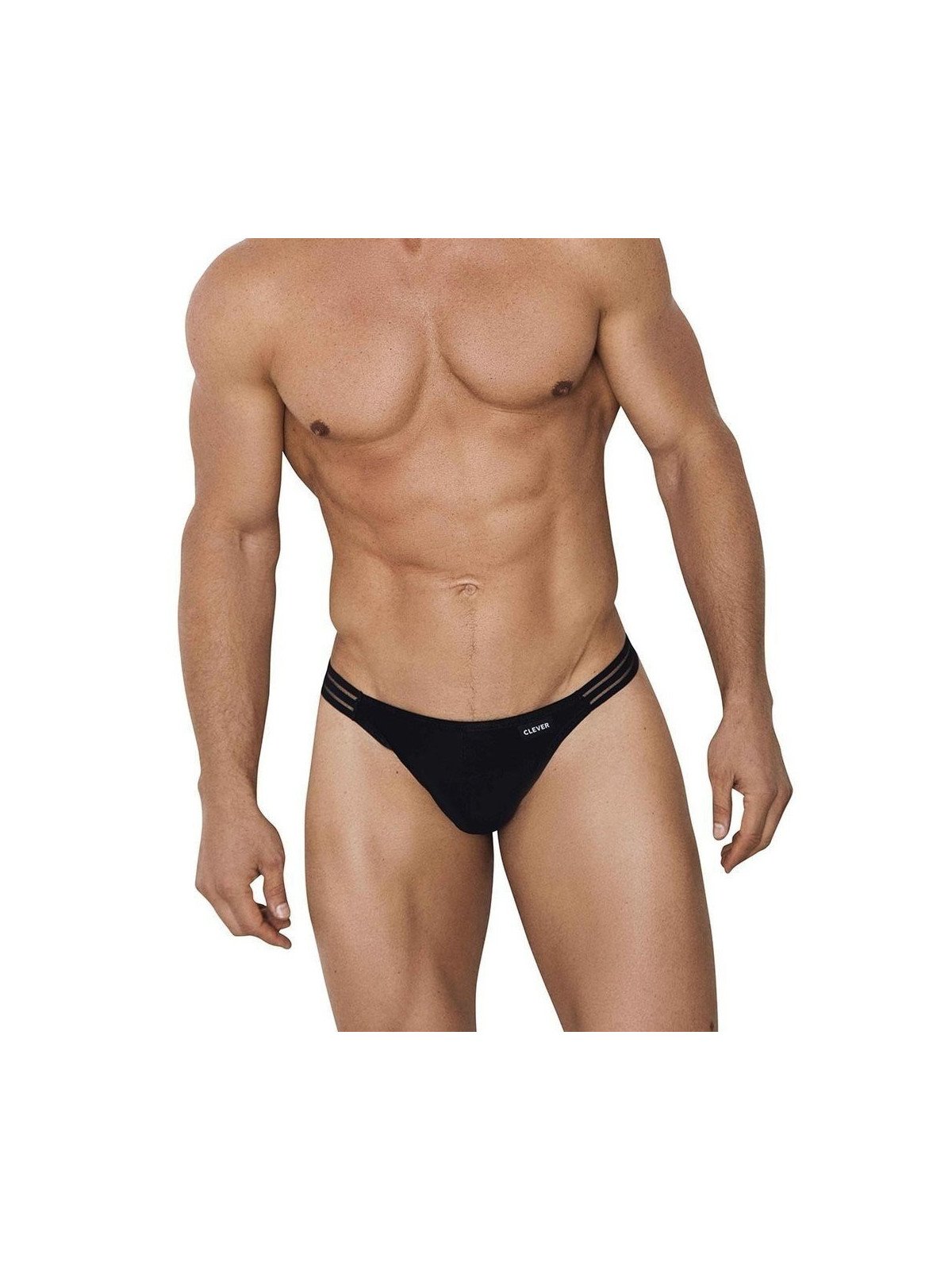 Clever Moda Underwear String Shine Noir La Clef des Charmes