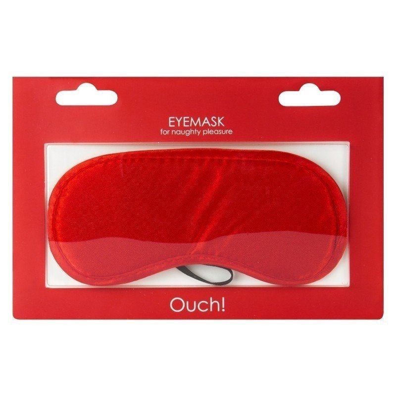 Ouch! Eyemask Masque Satiné Rouge accessoires BDSM La Clef des Charmes