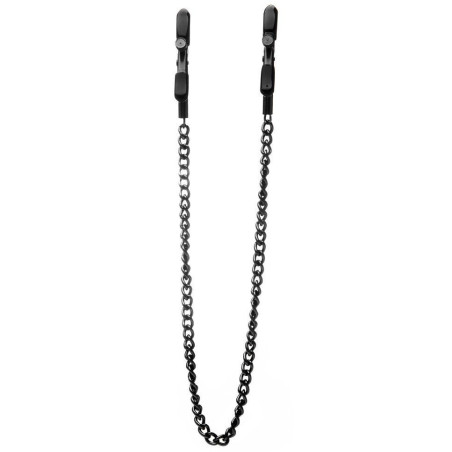 Ouch! Pinces à Tétons Ajustables Nipple Clamps Noires BDSM