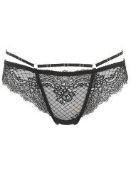 Axami Lingerie String en Dentelle Noire V-10098 Sensual Paradise