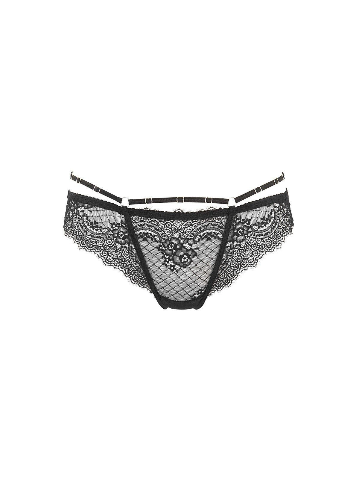 Axami Lingerie String en Dentelle Noire V-10098 Sensual Paradise