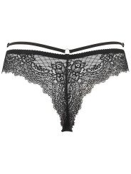 Axami Lingerie String en Dentelle Noire V-10098 Sensual Paradise