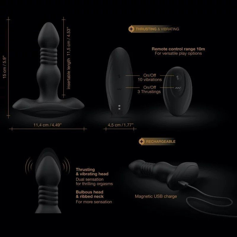 Dorcel Deep Stormer Plug Anal Vibration et Va-et-vient Télécommandé Dorcel Deep Stormer Plug Anal Vibration et Va-et-vient Télécommandé