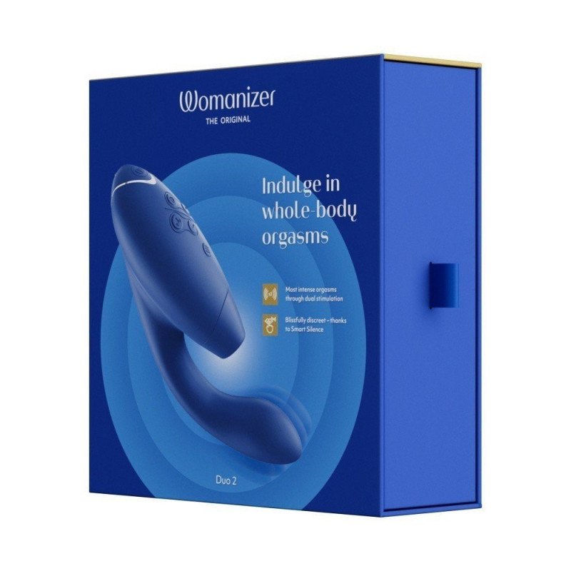 Womanizer Duo 2 Bleu Stimulateur Clitoris et Point G