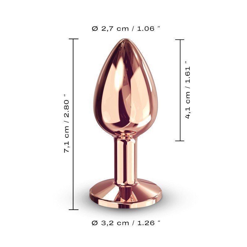 Dorcel Plug Anal en métal Diamond Plug Rose Gold S