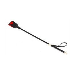 Cravache Noire et Rouge Hearty 60 cm accessoire BDSM