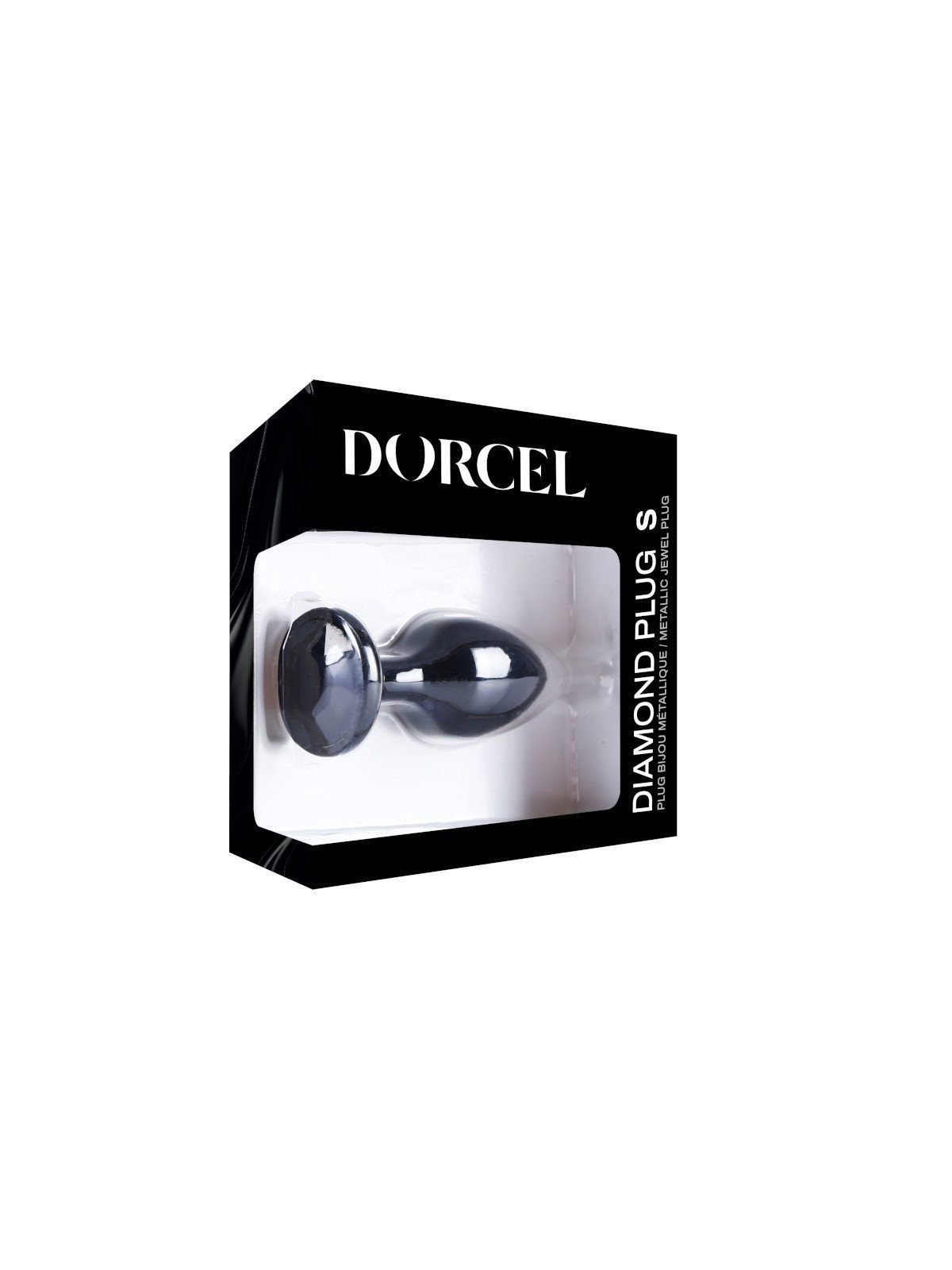 Dorcel Plug Anal en métal Diamond Plug Black S avec strass noir