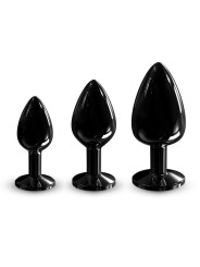 Dorcel Plug Anal en métal Diamond Plug Black M avec strass noir