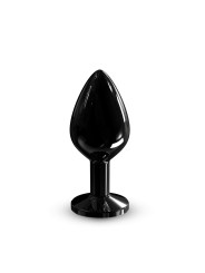 Dorcel Plug Anal en métal Diamond Plug Black M avec strass noir