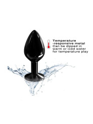Dorcel Plug Anal en métal Diamond Plug Black M avec strass noir
