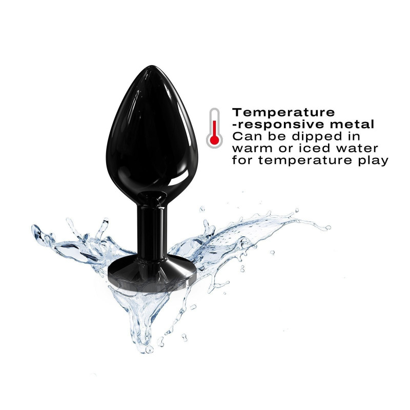 Dorcel Plug Anal en métal Diamond Plug Black M avec strass noir Dorcel Plug Anal en métal Diamond Plug Black M avec strass noir