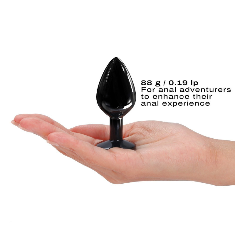 Dorcel Plug Anal en métal Diamond Plug Black M avec strass noir Dorcel Plug Anal en métal Diamond Plug Black M avec strass noir