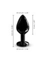Dorcel Plug Anal en métal Diamond Plug Black M avec strass noir Dorcel Plug Anal en métal Diamond Plug Black M avec strass noir