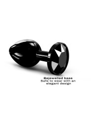 Dorcel Plug Anal en métal Diamond Plug Black M avec strass noir