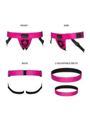 Strap-on-Me Harnais pour godes en Simili Cuir Curious Fushia