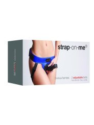 Strap-on-Me Harnais Simili Cuir Curious Bleu Métallique