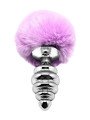 Alive Sextoys Plug Anal en Métal Queue de Lapin Fluffy Twist L Noir