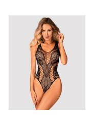 Obsessive Lingerie B138 Body Sexy Noir en Résille avec motif ajouré