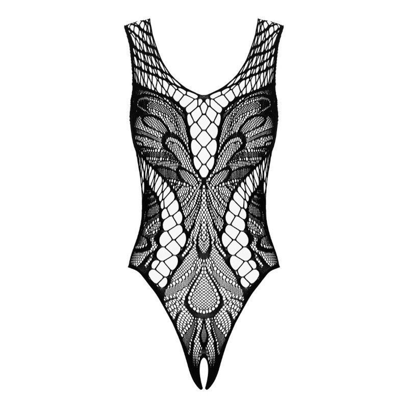 Obsessive Lingerie B138 Body Sexy Noir en Résille avec motif ajouré
