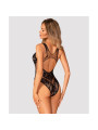Obsessive Lingerie B138 Body Sexy Noir en Résille avec motif ajouré