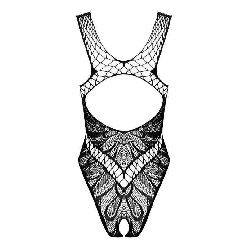 Obsessive Lingerie B138 Body Sexy Noir en Résille avec motif ajouré