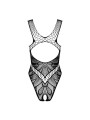 Obsessive Lingerie B138 Body Sexy Noir en Résille avec motif ajouré