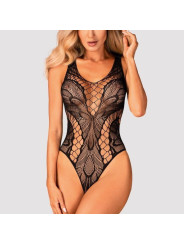 Obsessive Lingerie B138 Body Sexy Noir en Résille avec motif ajouré