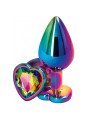 Ns Novelties Plug anal aluminium coeur multicolore M Rear Assets