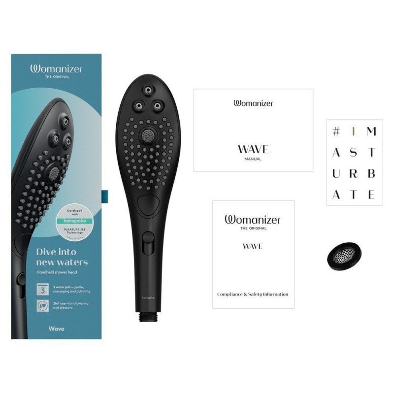 Womanizer Wave Noir Pommeau de Douche et stimulateur de clitoris