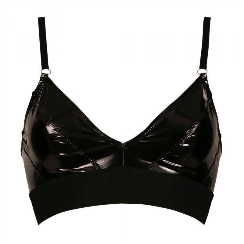 Catanzaro Brassière Jade en Vinyle Noir